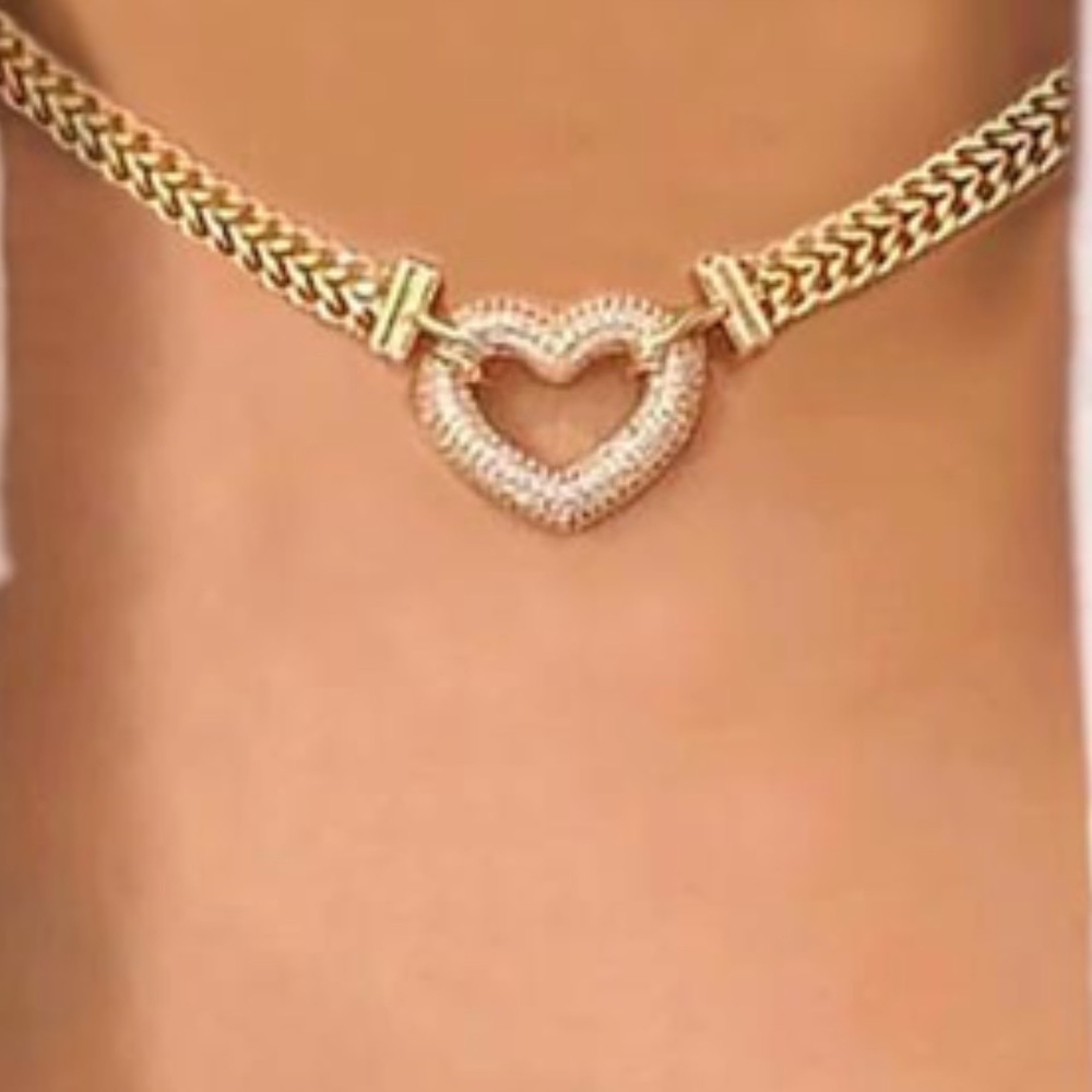 Heart pendant jewelry set (Necklace and bracelet) - Picture 3 of 5
